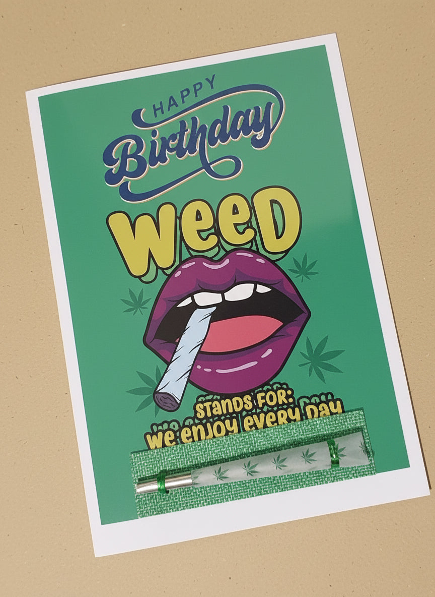 Enjoy Every Day Birthday Card with Real One-Hitter | Reefer Cards