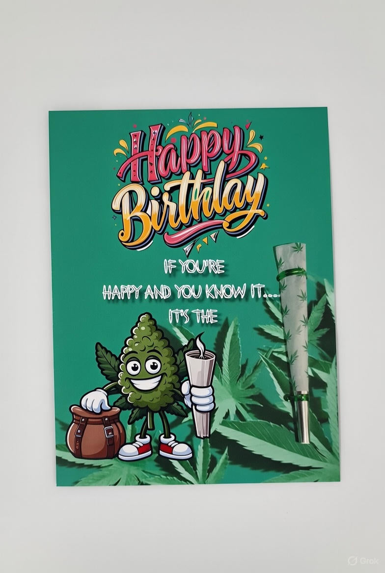 If Your Happy Birthday Card with Real One-Hitter | Reefer Cards