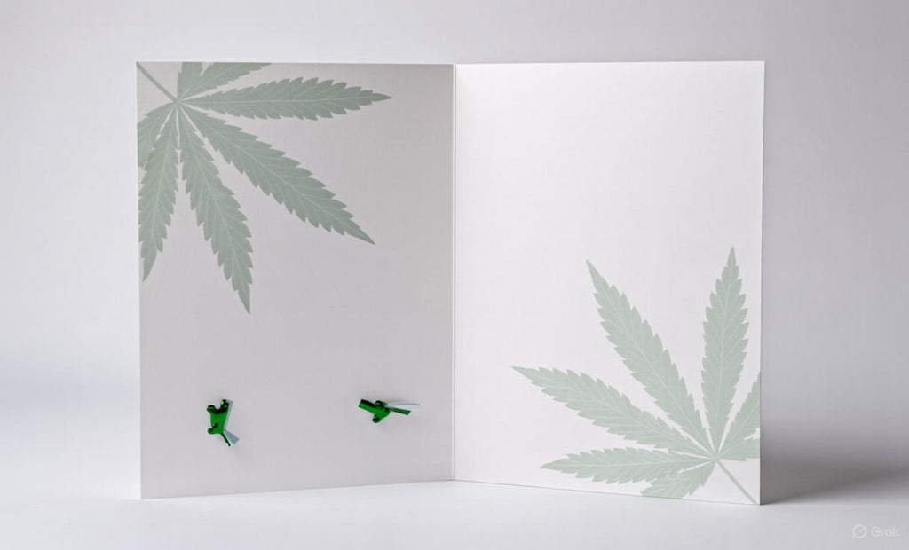 Funny Weed Cake Birthday Card with Real One-Hitter | Reefer Cards