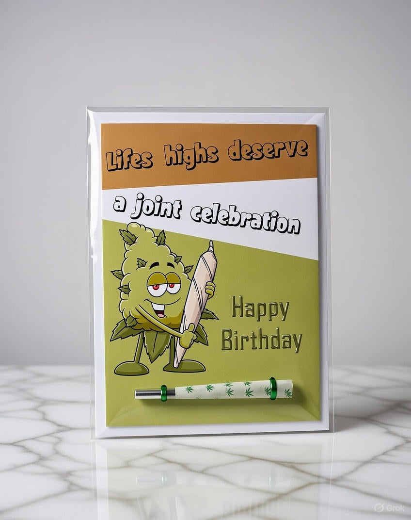 Life's Highs Birthday Card with Real One-Hitter | Reefer Cards